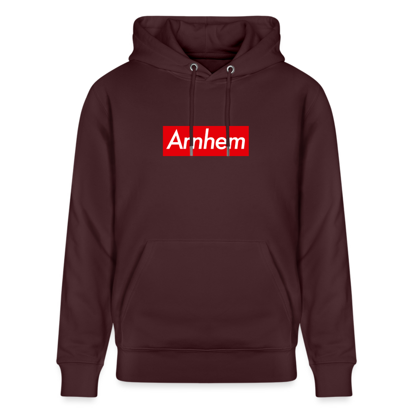 Arnhem hoodie. Uniseks bio-hoodie. - maroon