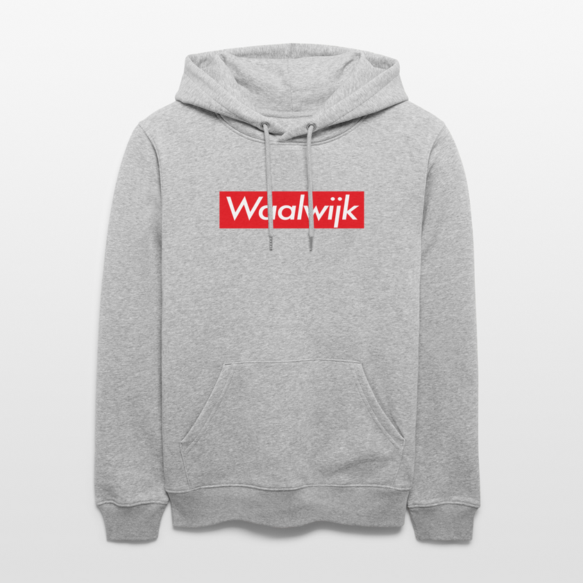 Waalwijk hoodie. Uniseks bio-hoodie. - grijs gemêleerd