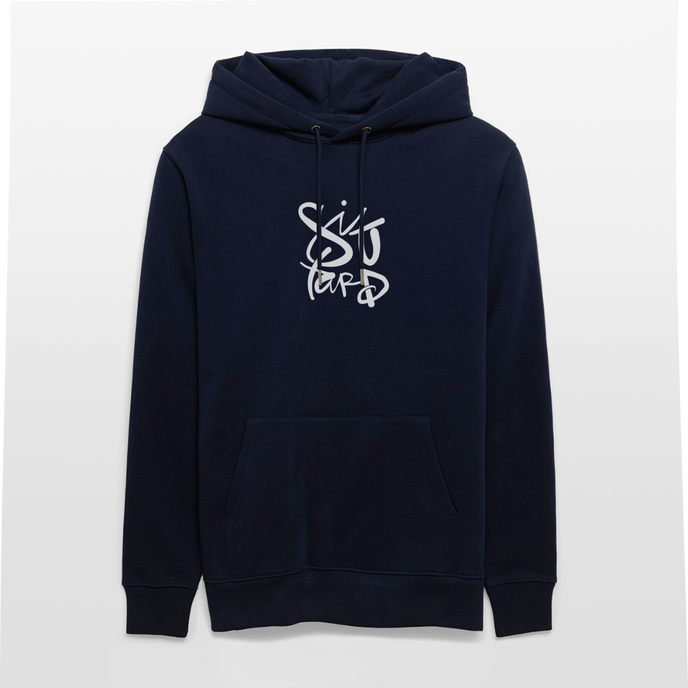 Witte letters Sittard trui. Uniseks bio-hoodie. - marine