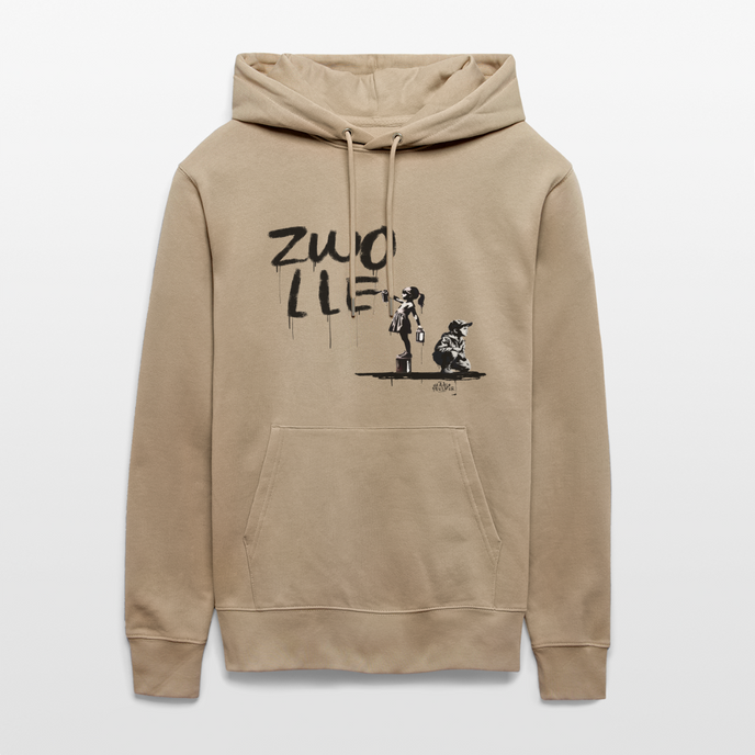 Boefjes Zwolle. Uniseks bio-hoodie. - beige