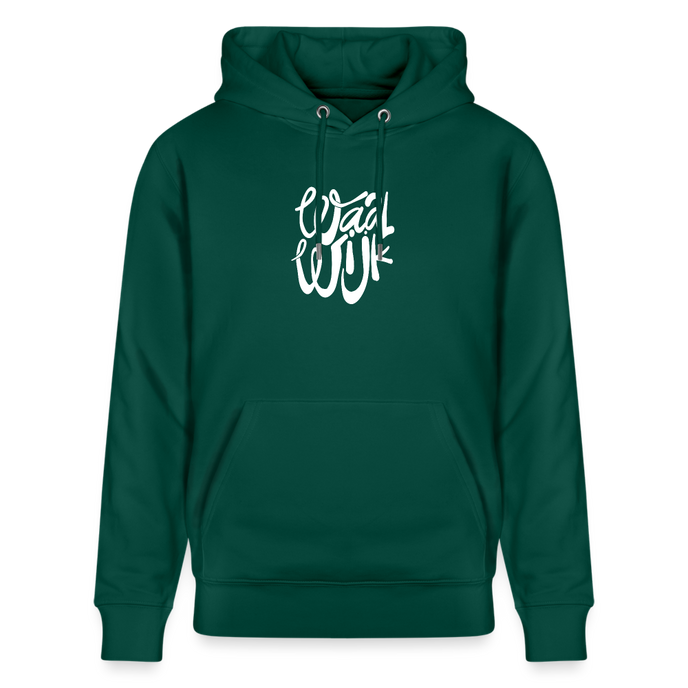 Witte letters Waalwijk hoodies. Uniseks bio-hoodie. - forest