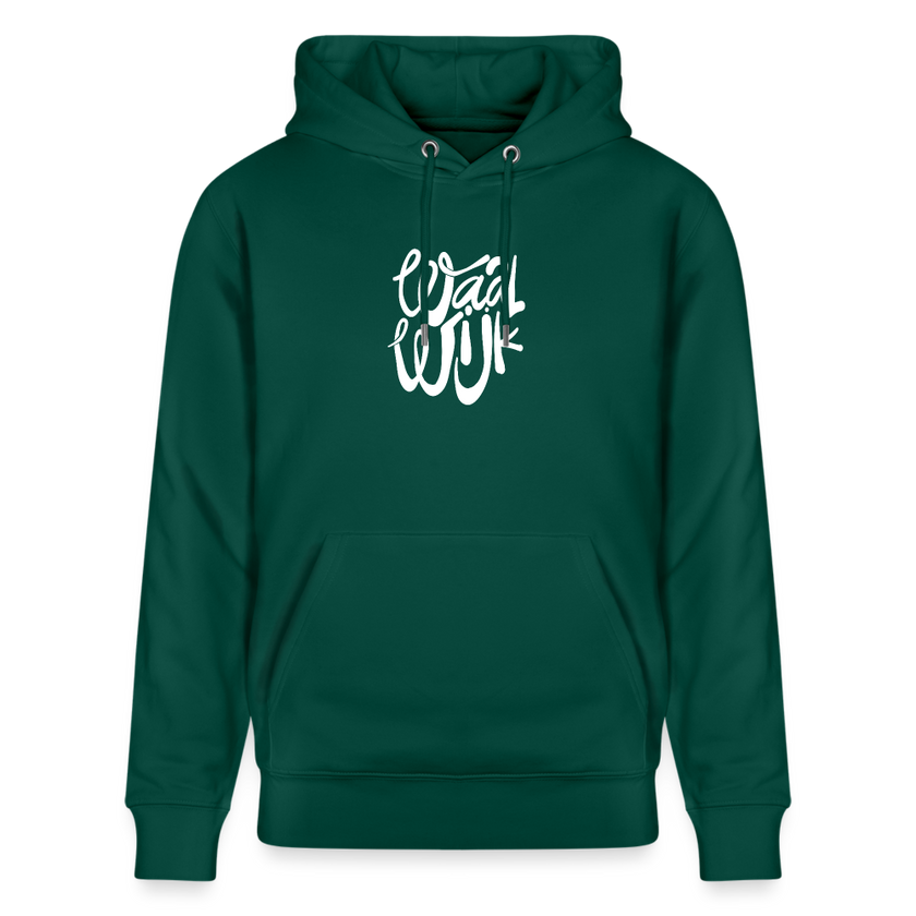 Witte letters Waalwijk hoodies. Uniseks bio-hoodie. - forest