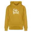 Witte letters Eindhoven trui. Uniseks bio-hoodie. - oker