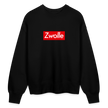 Zwolle trui. Uniseks oversize bio-sweater. - zwart