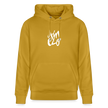 Witte letters Almelo trui. Uniseks bio-hoodie. - oker