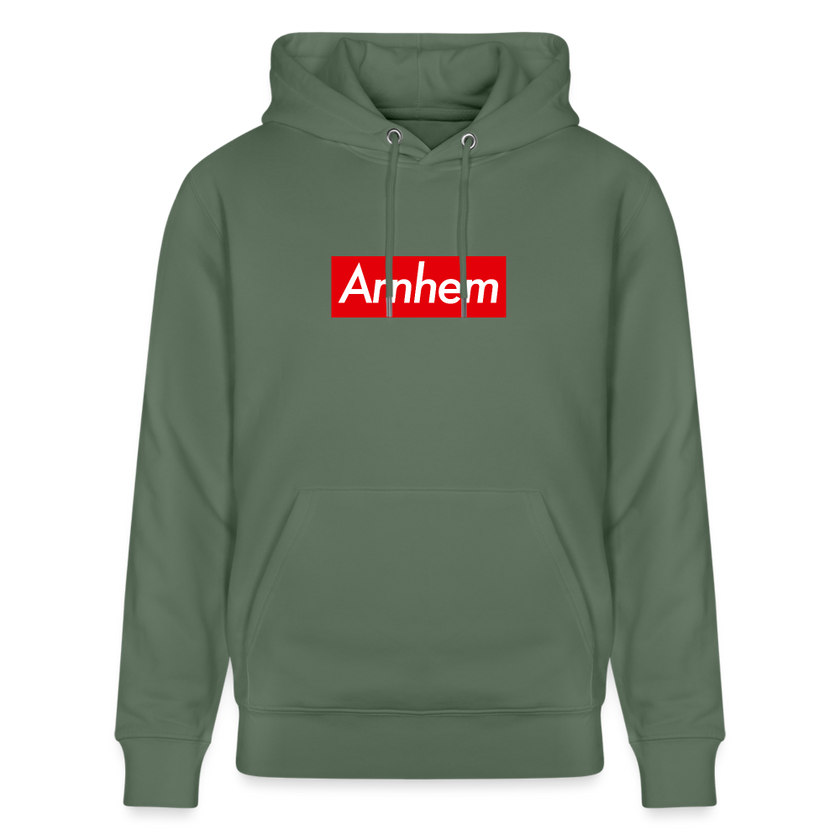 Arnhem hoodie. Uniseks bio-hoodie. - dennengroen