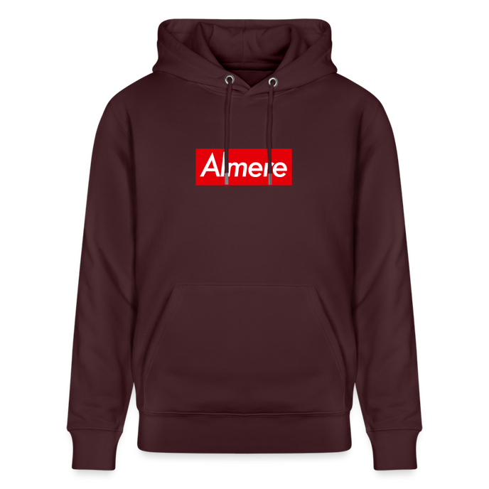 Almere hoodie. Uniseks bio-hoodie. - maroon