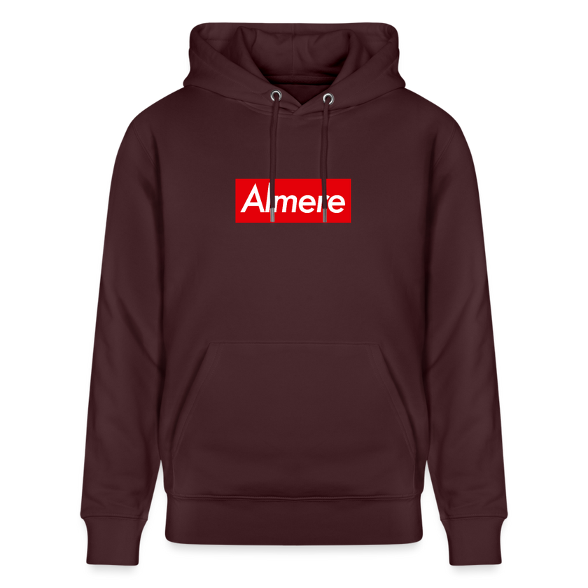 Almere hoodie. Uniseks bio-hoodie. - maroon