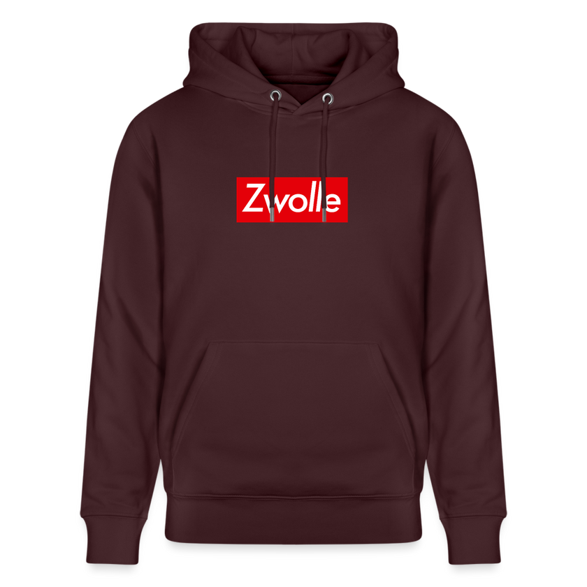 Zwolle hoodie. Uniseks bio-hoodie. - maroon