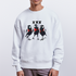 Three cool little birds Amsterdam Uniseks oversize bio-sweater - wit