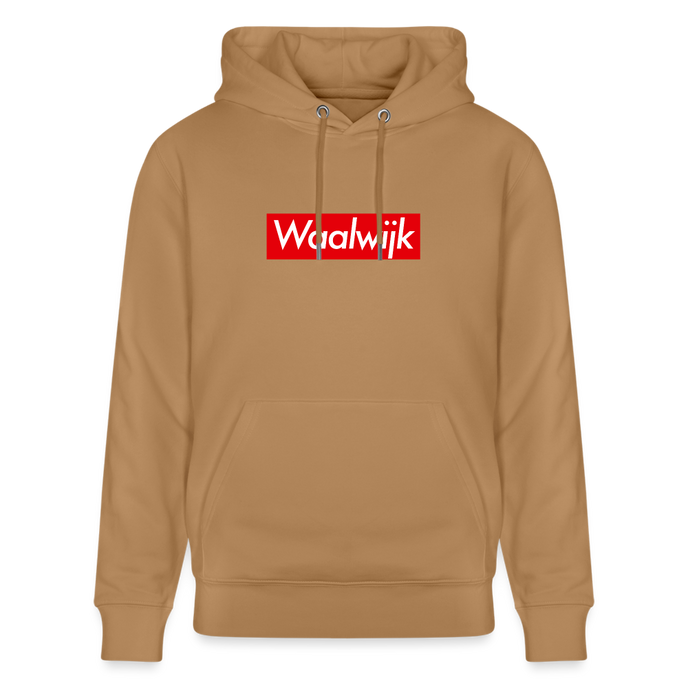 Waalwijk hoodie. Uniseks bio-hoodie. - Latte