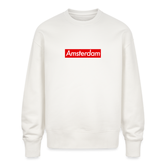 Amsterdam trui . Uniseks oversize bio-sweater . - OFF WHITE