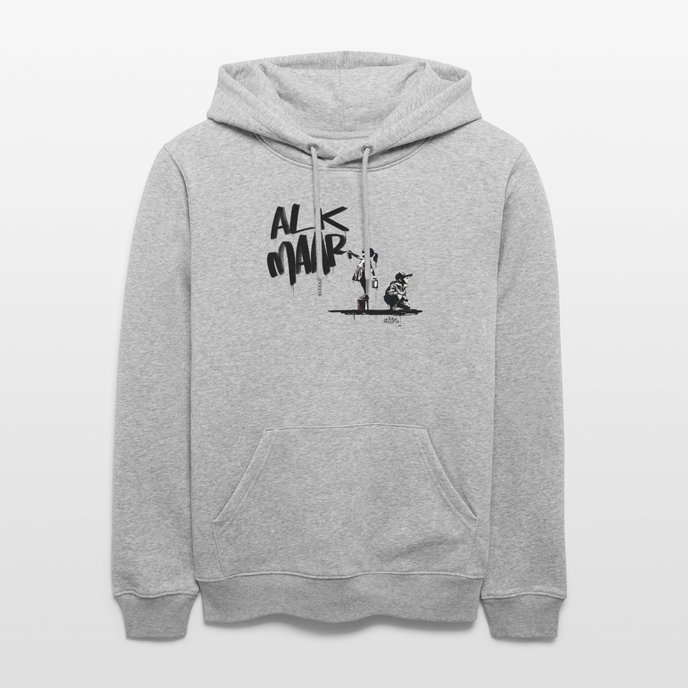 Boefjes Alkmaar. Uniseks bio-hoodie. - grijs gemêleerd