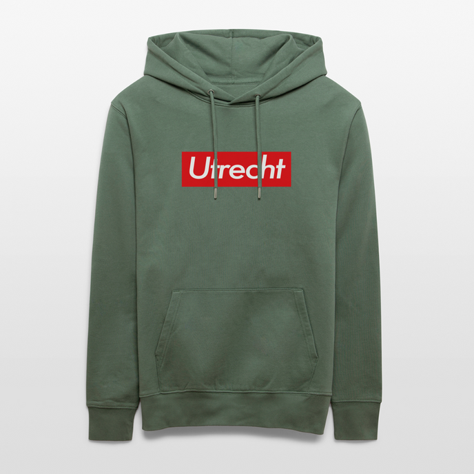 Utrecht hoodie. Uniseks bio-hoodie. - dennengroen