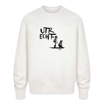 Boefjes Utrecht. Uniseks oversize bio-sweater. - OFF WHITE