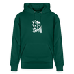 Witte letters Rotterdam trui. Uniseks bio-hoodie. - forest