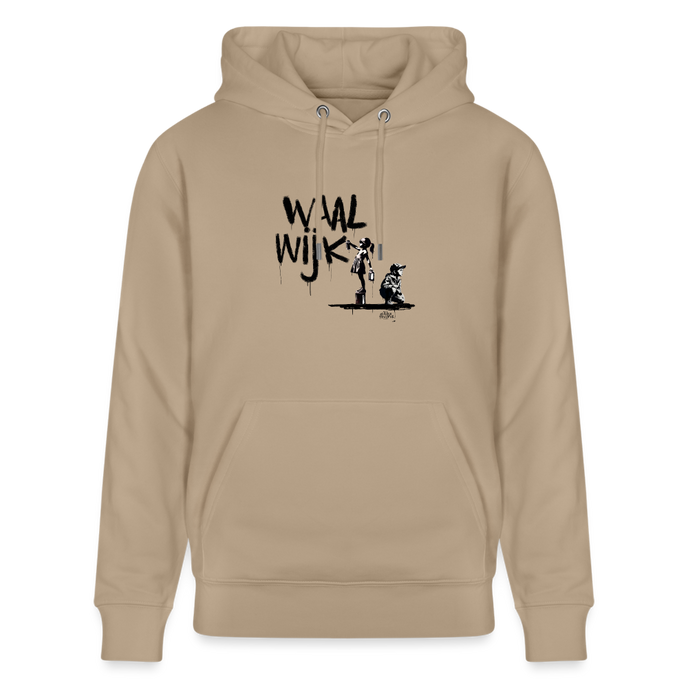 Boefjes Waalwijk.Uniseks bio-hoodie. - beige