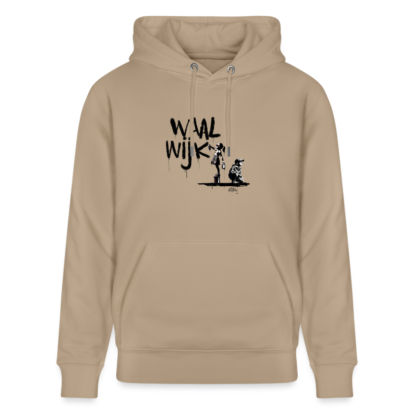 Boefjes Waalwijk.Uniseks bio-hoodie. - beige