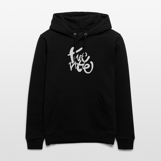 Witte letters Twente trui. Uniseks bio-hoodie. - zwart