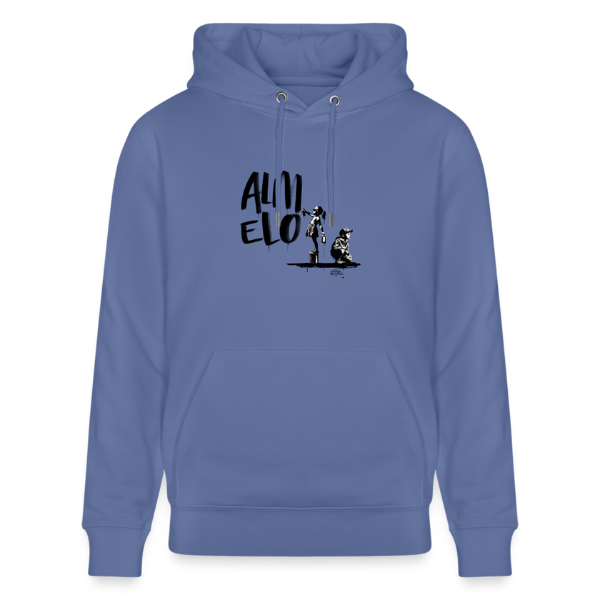 Boefjes Almelo. Uniseks bio-hoodie. - blauw