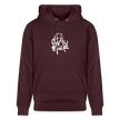 Witte letters Alkmaar trui. Uniseks bio-hoodie. - maroon