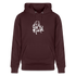 Witte letters Alkmaar trui. Uniseks bio-hoodie. - maroon