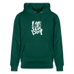 Witte letters Amsterdam trui. Uniseks bio-hoodie. - forest