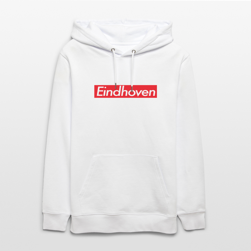 Eindhoven hoodie. Uniseks bio-hoodie. - wit