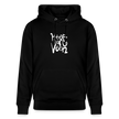 Witte letters Heerenveen trui. Uniseks bio-hoodie. - zwart