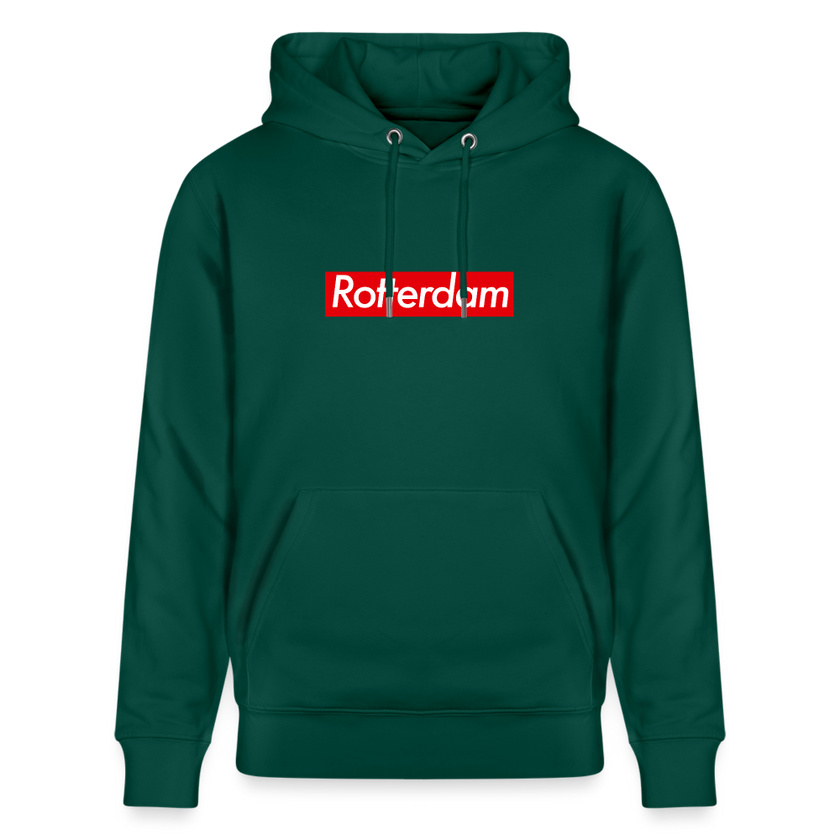 Rotterdam hoodie. Uniseks bio-hoodie. - forest