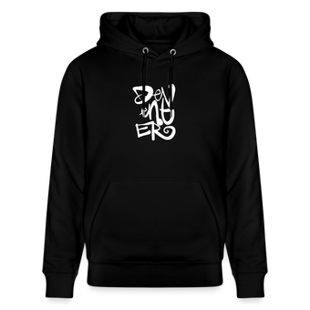 Witte letters Deventer trui. Uniseks bio-hoodie. - zwart