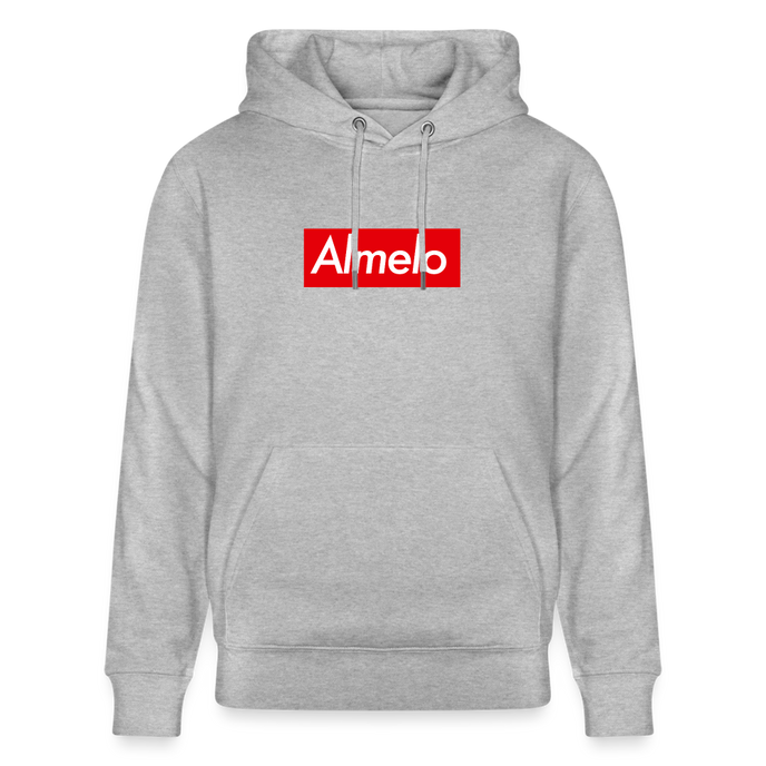 Almelo hoodie. Uniseks bio-hoodie. - grijs gemêleerd