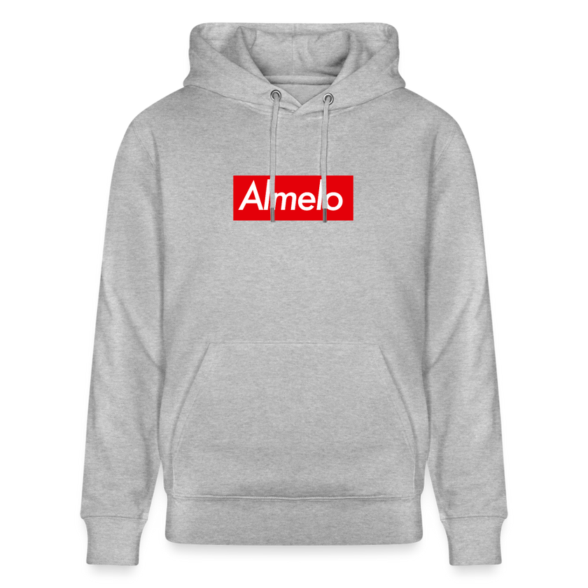 Almelo hoodie. Uniseks bio-hoodie. - grijs gemêleerd