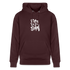 Witte letters Rotterdam trui. Uniseks bio-hoodie. - maroon