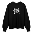 Witte letters Eindhoven trui. Uniseks oversize bio-sweater. - zwart