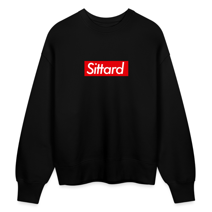 Sittard trui. Uniseks oversize bio-sweater. - zwart