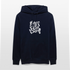 Witte letters Amsterdam trui. Uniseks bio-hoodie. - marine