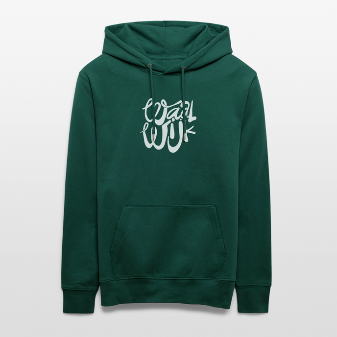 Witte letters Waalwijk hoodies. Uniseks bio-hoodie. - forest