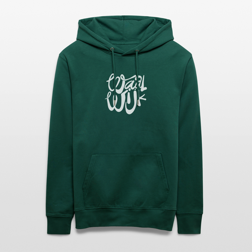 Witte letters Waalwijk hoodies. Uniseks bio-hoodie. - forest