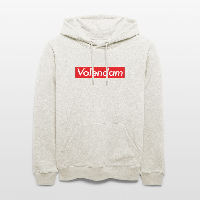 Volendam hoodie. Uniseks bio-hoodie. - beige gemêleerd