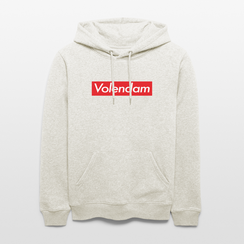 Volendam hoodie. Uniseks bio-hoodie. - beige gemêleerd