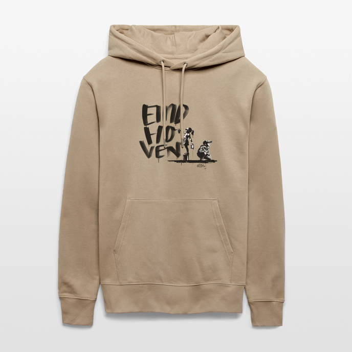 Boefjes Eindhoven. Uniseks bio-hoodie. - beige