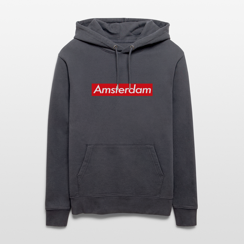 Amsterdam hoodie. Uniseks bio-hoodie. - indigo