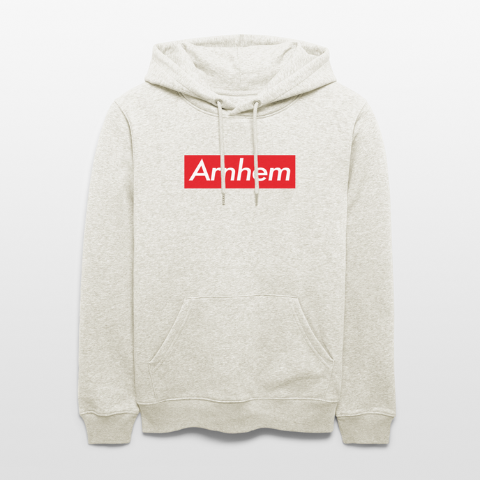 Arnhem hoodie. Uniseks bio-hoodie. - beige gemêleerd