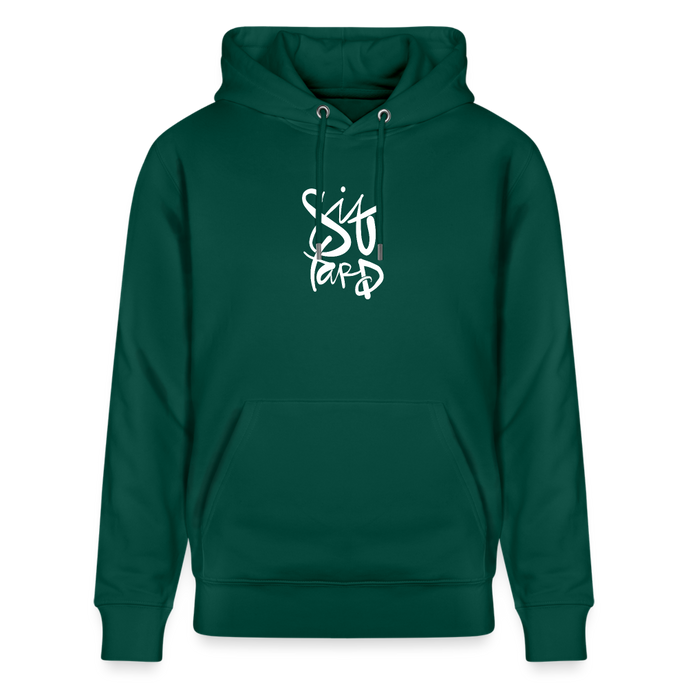 Witte letters Sittard trui. Uniseks bio-hoodie. - forest