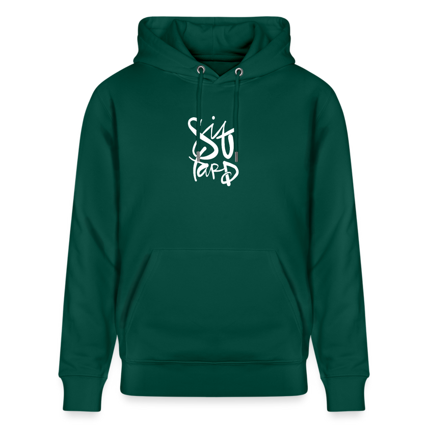 Witte letters Sittard trui. Uniseks bio-hoodie. - forest