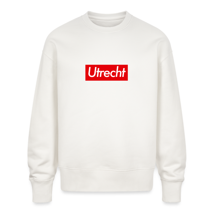 Utrecht trui. Uniseks oversize bio-sweater. - OFF WHITE