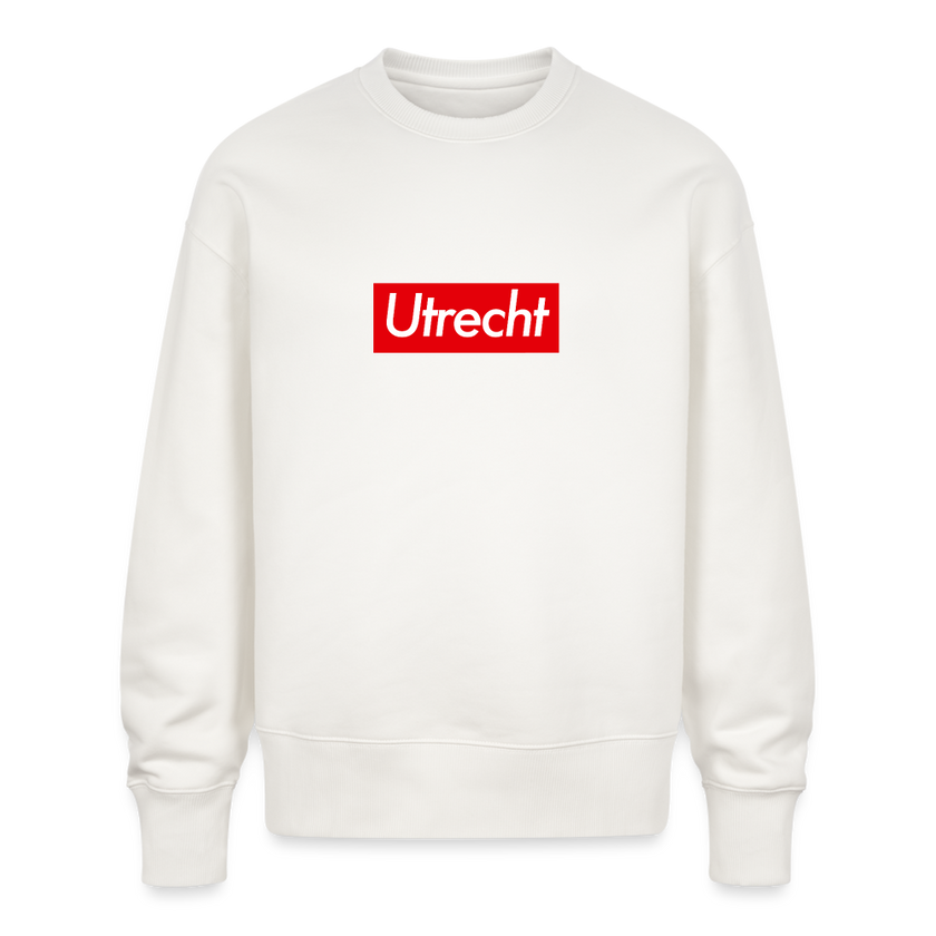 Utrecht trui. Uniseks oversize bio-sweater. - OFF WHITE