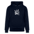 Witte letters Volendam hoodie. Uniseks bio-hoodie. - marine