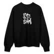 Witte letters Rotterdam trui. Uniseks oversize bio-sweater. - zwart